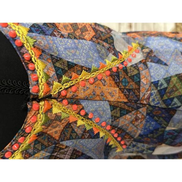 Anthropologie Ranna Gill Condesa multicolored halter neck maxi dress Size Small - Picture 8 of 9